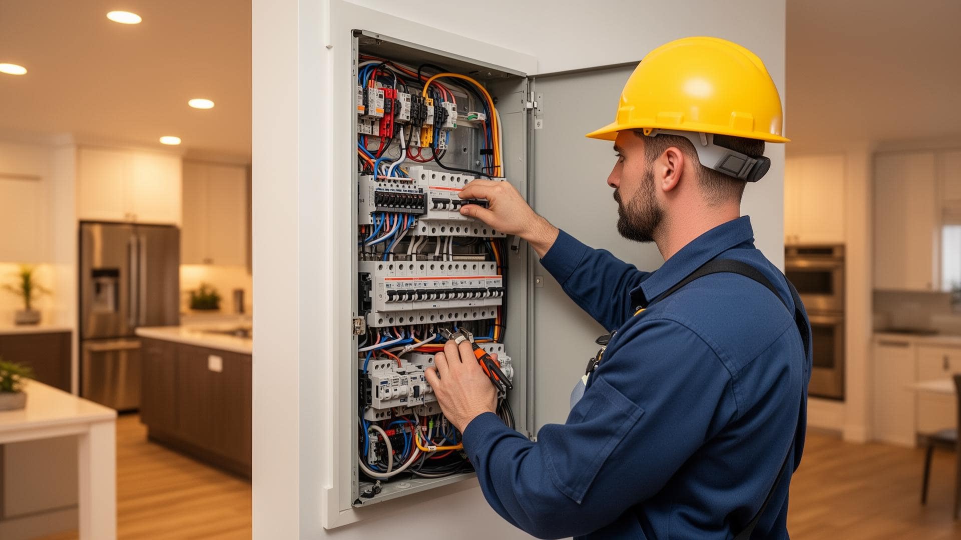 Licensed electrician performing residential electrical work in Celina, North Texas